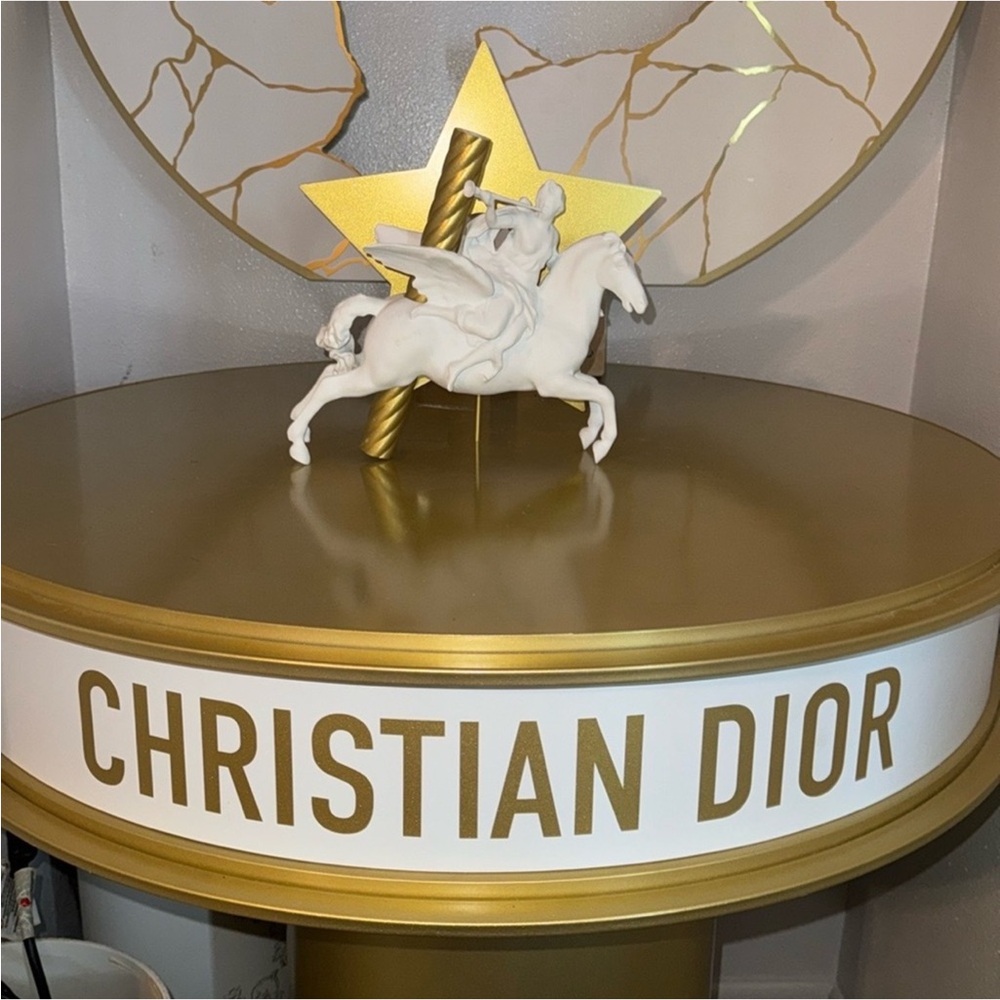 Rare Authentic Christian Dior retail Christmas 2023 porcelain angel on horse